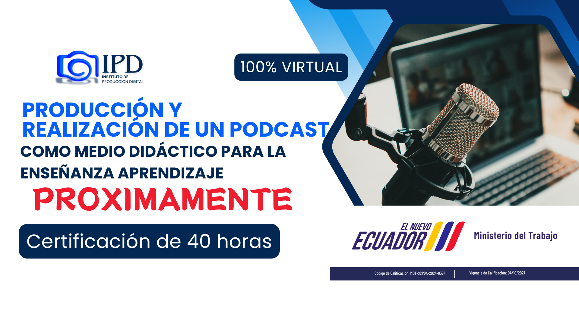 PODCAST ipd iNSTITUTO DE PRODUCCION DIGITAL